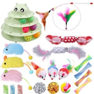 Interactive Cat Toy Set with Balls and Mice
